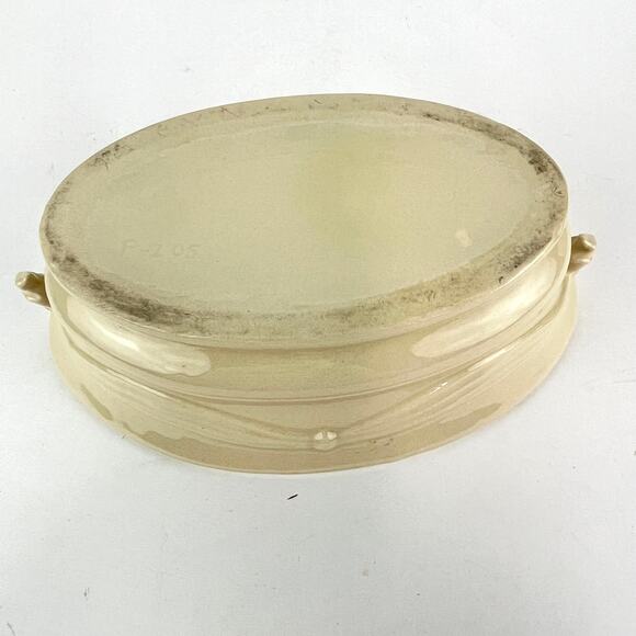 Vintage Neoclassical Cream Glazed Pottery Planter - Picture 5 of 7